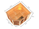 Karibu Sauna Ainur 3, 68 mm, inkl. 9 kW Bioofen ext. Steuerung Wifi HUUM - ohne Dachkranz -