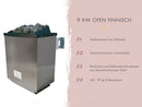Karibu Sauna Alcinda 2, 68 mm, inkl. 9 kW Ofen ext. Steuerung Wifi HUUM - ohne Dachkranz -