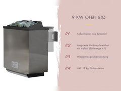 Karibu Saunahaus Mainburg 1 naturbelassen, inkl. 9kW Bioofen ext. Steuerung HUUM – Vorschau 4