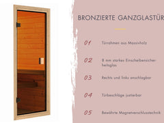 Karibu Saunahaus Mainburg 1 terragrau, inkl. 9kW Bioofen ext. Steuerung HUUM – Vorschau 5