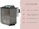 Karibu Saunahaus Mainburg 1 Set B terragrau, inkl. 9 kW Bioofen ext. Steuerung HUUM