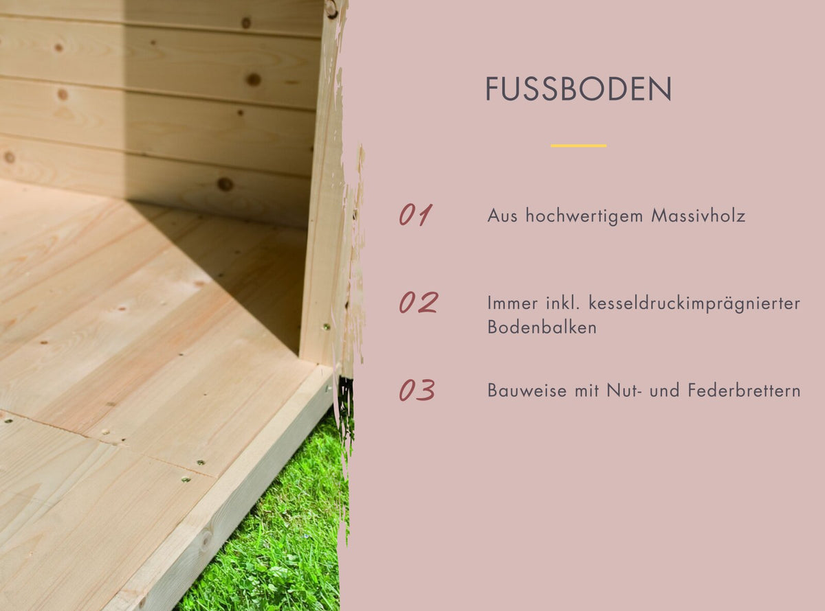 Karibu Saunahaus Mainburg 2 Set B naturbelassen, inkl. 9 kW Ofen ext. Steuerung HUUM
