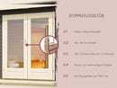 Karibu Saunahaus Mainburg 5 terragrau, inkl. 9 kW Bioofen ext. Steuerung HUUM