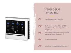 Karibu Hybrid Saunahaus Ares 1, mit Anbaudach in naturbelassen/graualuminium, inkl. 9 kW Bioofen ext. Steuerung easy – Vorschau 4