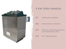 Karibu Hybrid Saunahaus Ares 3, inkl. Anbaudach in naturbelassen/anthrazit, inkl. 9 kW Ofen ext. Steuerung easy