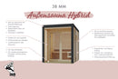 Karibu Hybrid Saunahaus Ares 3, inkl. Anbaudach in anthrazit/graualuminium -ohne Ofen-