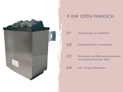 Karibu Hybrid Saunahaus Ares 3, inkl. Anbaudach in anthrazit/graualuminium, inkl. 9 kW Ofen ext. Steuerung Wifi HUUM – Vorschau 3