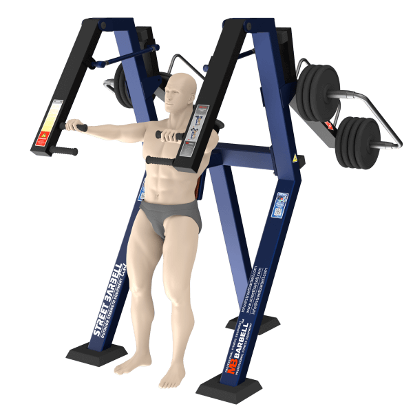 Tolymp incline bench press, standing – chest press – street barbell