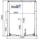 Benslift 2-Säulen-Hebebühne 4.2 T