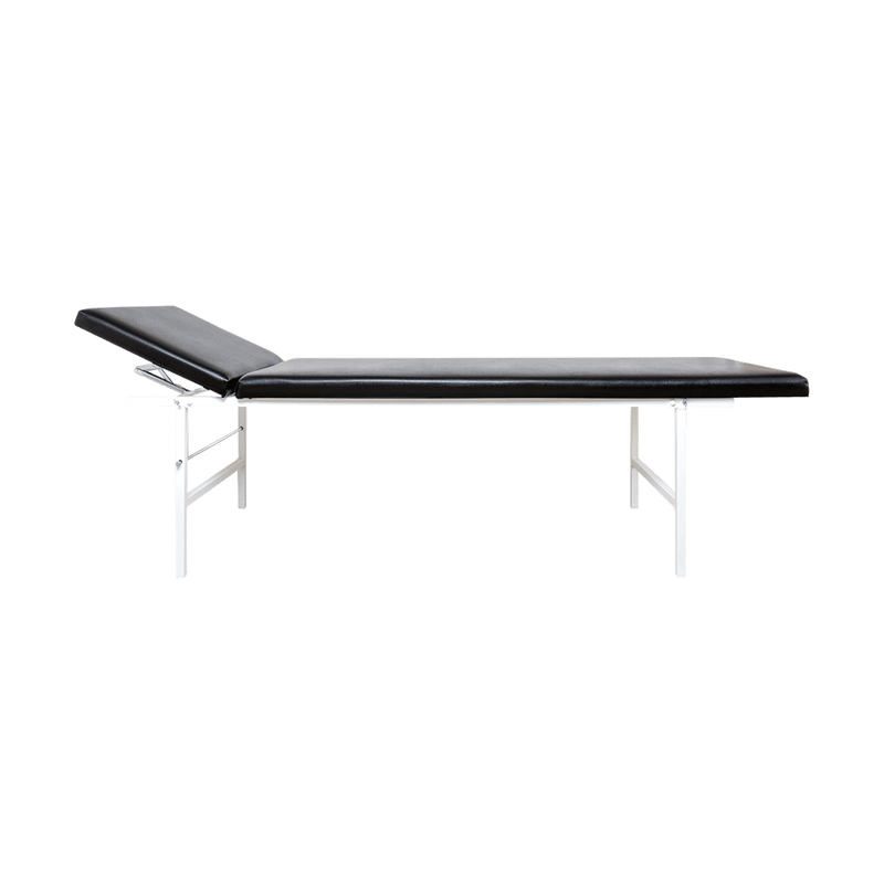 Söhngen examination table with adjustable steel tube headrest, black