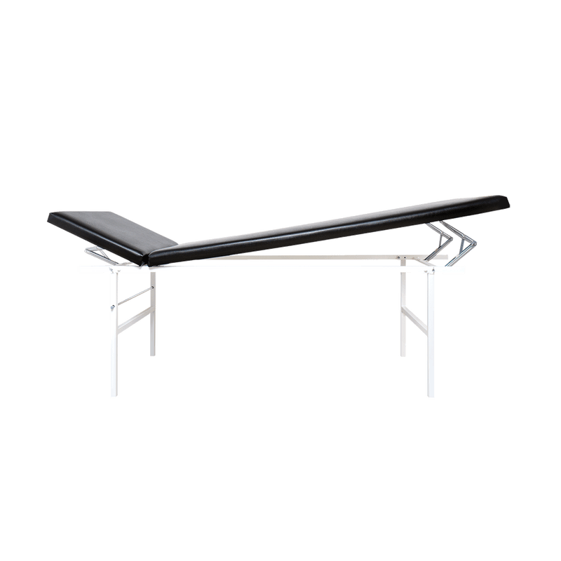Söhngen examination table, tubular steel, adjustable head and foot section, black