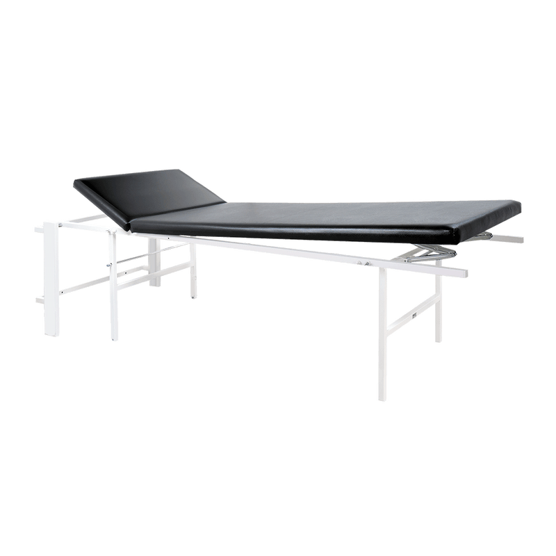 Söhngen wall-mounted folding examination table, head-foot adjustable, vertical, black