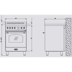 LOFRA - DOLCEVITA INDUKTION - SINGLE OVEN 60cm - RBI 66 MFT/ 4I - Ivory - Messing Finish – Vorschau 2