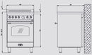 LOFRA - DOLCEVITA INDUKTION - SINGLE OVEN 60cm - RBI 66 MFT/ 4I - Ivory - Messing Finish