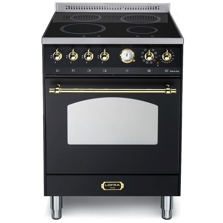 LOFRA - DOLCEVITA INDUZIONE - FORNO SINGOLO 60cm - RNM 66 MFT/ 4I - Nero - Finiture Ottone