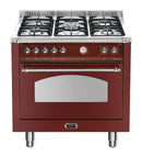 LOFRA - DOLCEVITA - SINGLE OVEN 90 cm - RRG 96 MFT/ CI - Burgundy - Chrome Finish 