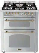 LOFRA - DOLCEVITA - DOUBLE OVEN 70 cm - RSUD 76 MFTE/ CI - Stainless Steel - Brass Finish 