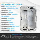 Tronitechnik Outdoor Whirlpool Spa TINO PRO Weiß Silber Marmoriert 195cm x 127cm