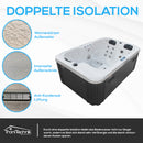 Tronitechnik Outdoor Whirlpool Spa TINO PRO Weiß Silber Marmoriert 195cm x 127cm