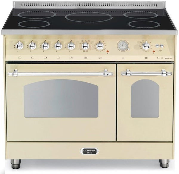LOFRA - DOLCEVITA INDUCTION - DOUBLE OVEN 90 cm - RBID 96 MFTE/ 5I - Ivory - Chrome Finish 