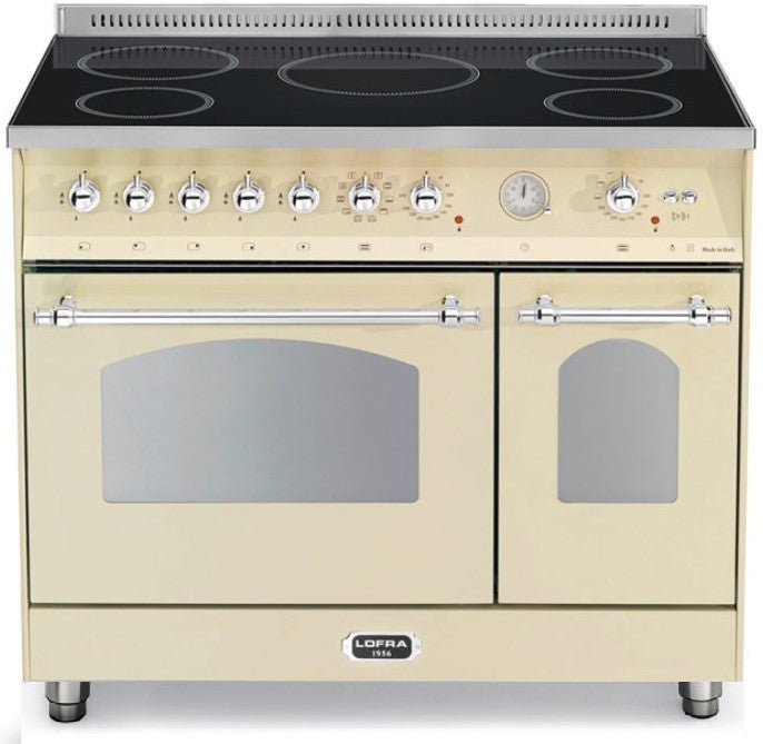 LOFRA - DOLCEVITA INDUCTION - DOUBLE OVEN 90 cm - RBID 96 MFTE/ 5I - Ivory - Chrome Finish 