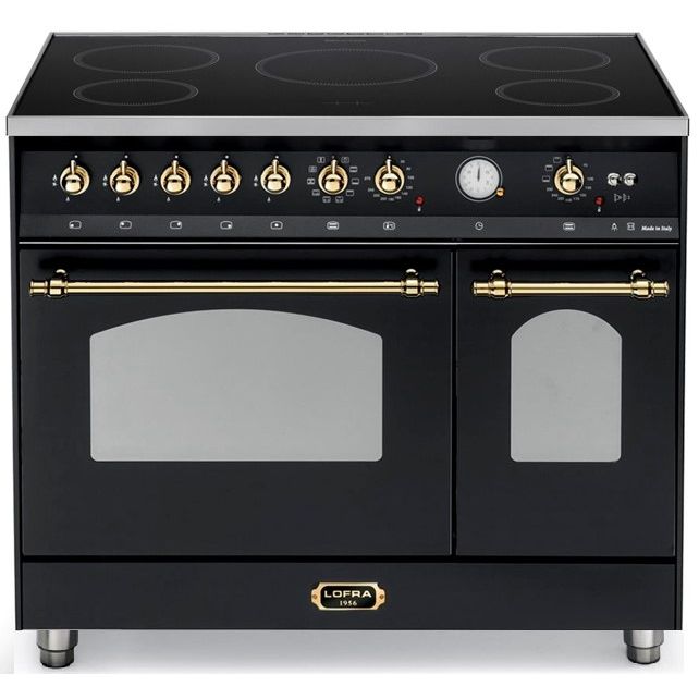 LOFRA - DOLCEVITA INDUZIONE - DOPPIO FORNO 90cm - RNMD 96 MFTE/ 5IF - Nero Finitura Ottone