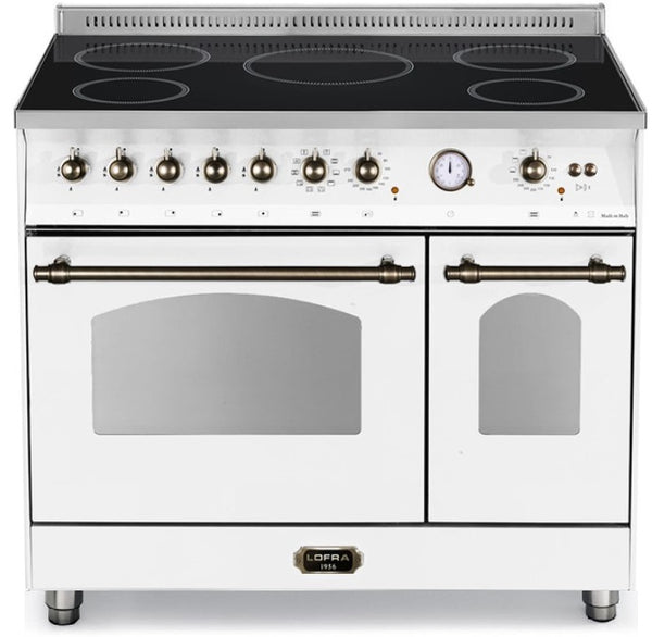 LOFRA - DOLCEVITA INDUCTION - DOUBLE OVEN 90 cm - RBPD 96 MFTE/ 5I - Pearl White - Bronze Finish 