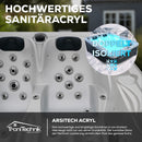 Tronitechnik Outdoor Whirpool Spa BOTTARO perlmutt weiß 210cm x160cm
