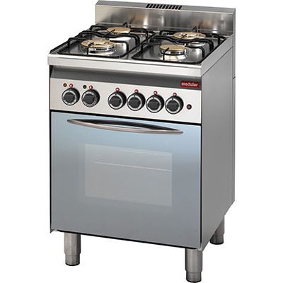 AfG Berlin 60/60CFGM Gas-Herd 4 Flammen mit E-Umluftbackofen
