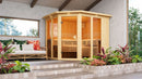 Karibu Design Sauna "Sauna Lina" 5 Personen 9 kW Bio-Kombi Ofen + Steuergerät HUUM WIFI