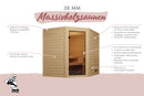 Karibu Massivholzsauna "Sauna Mila 6" 4 Personen 9 kW Bio-Kombi Ofen + Steuergerät HUUM WIFI