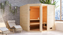 Karibu "Sauna Valida 4 Eckeinstieg mit Fenster" 4 Personen