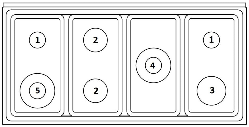 LOFRA - DOLCEVITA - QUATTROPORTE 120 cm - RNM 126 SMFET+MFT / 2 AEO - Black Brass Finish 