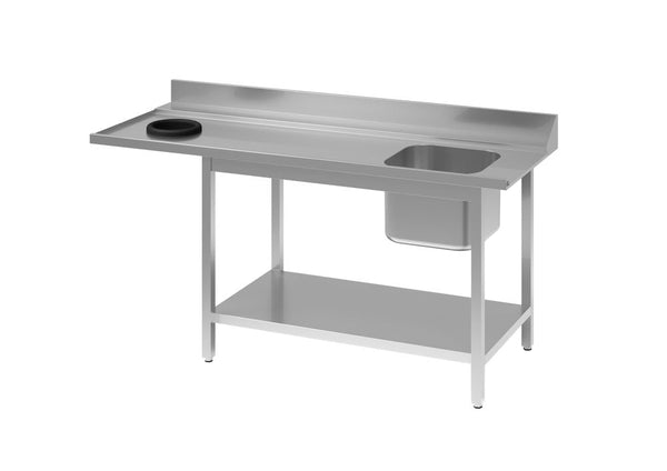 Bergman Profiline Zulauftisch 1800 Mit Becken Und Abfall-Loch - Anbau Links
