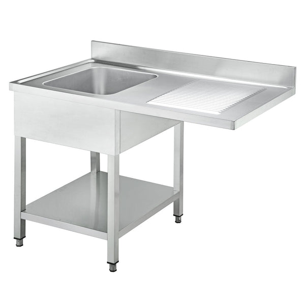 Bergman Profiline dishwashing center 700 with 1 bowl on the left &amp; plate overhang B1200