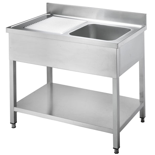 Bergman Profiline Sinks 700 with 1 basin right and draining board B1200