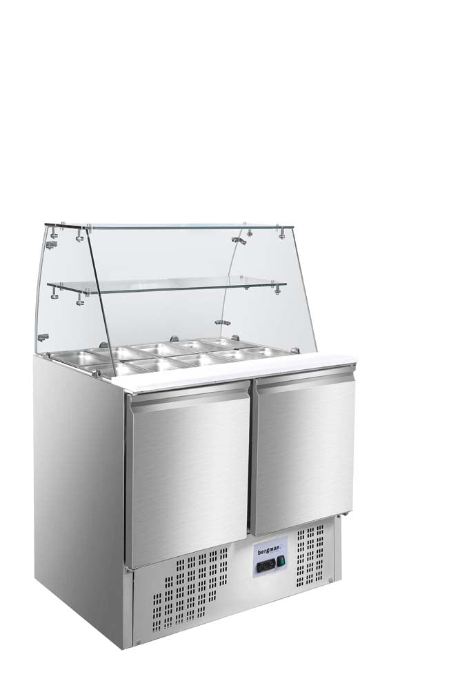 Bergman Basicline 700 Saladette 2-Türig Und Glasaufsatz - 240 L
