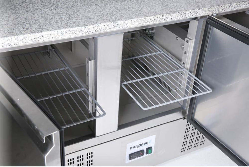Bergman Ecoline 700 Saladette 3-Türig Und Glasaufsatz - 368 L