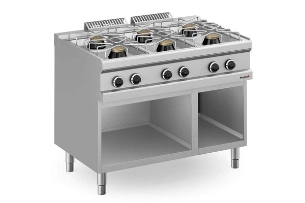 Bergman Profiline 700 Gas Stove with 6 Burners &amp; Open Base
