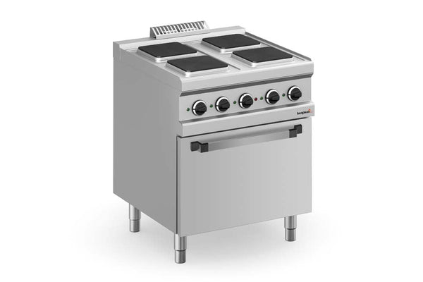 Bergman Profilline Plus 700 Elektroherd 4 Quadratischen Kochplatten & Elektrobackofen - 15,7 Kw