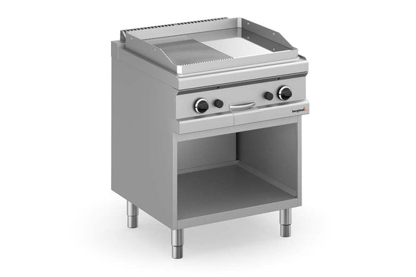 Bergman Profilline Plus 700 Gas Grill Plate ½ Smooth, ½ Grooved - With Open Base - 11 Kw