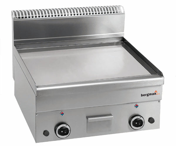 Bergman Profilline Plus 600 Gas-Grillplatte Glatt Verchromt - 10,2 Kw