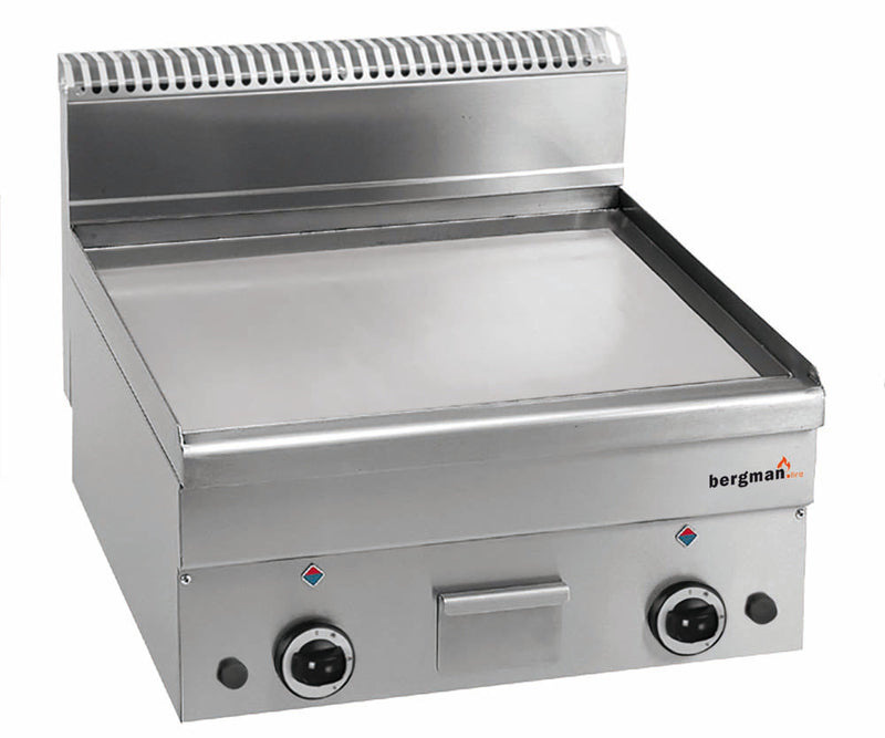 Bergman Profilline Plus 600 Gas-Grillplatte Glatt Verchromt - 10,2 Kw