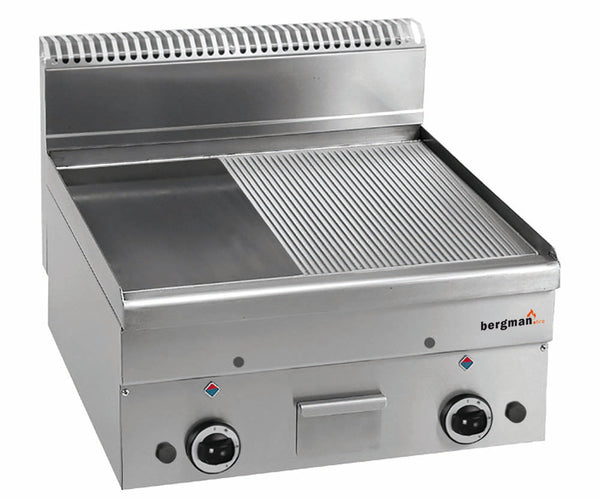 Bergman Profilline Plus 600 Gas Grill Plate 2/3 Smooth 1/3 Grooved - 10.2Kw