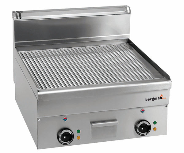 Bergman Profilline Plus 600 Electric Griddle, Grooved, Chrome-Plated - 7.5 Kw