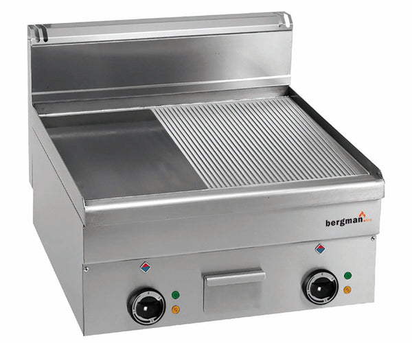 Bergman Profilline Plus 600 Electric Griddle 2/3 - Smooth - 1/3 Grooved - 7.5 Kw