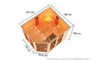 Karibu Infrarotsauna "Sauna Ava" 5 Personen 9 kW Ofen (finnisch) + Steuergerät