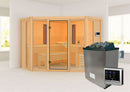 Karibu Infrarotsauna "Sauna Asta" 5 Personen 9 kW Ofen (finnisch) + Steuergerät