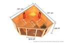 Karibu Infrarotsauna "Sauna Asta" 5 Personen 9 kW Ofen (finnisch) + Steuergerät
