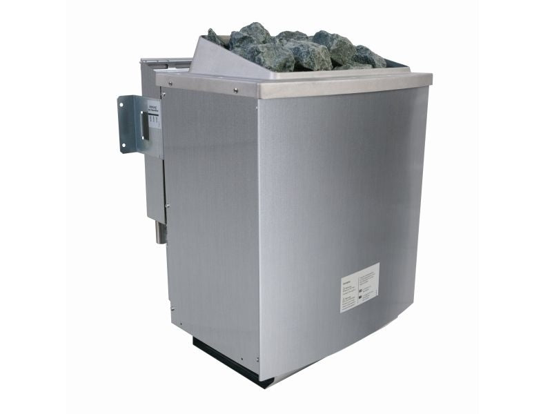Karibu Sauna Lotta mit 9 kW Bioofen ext. Strg und Dachkranz 38 mm